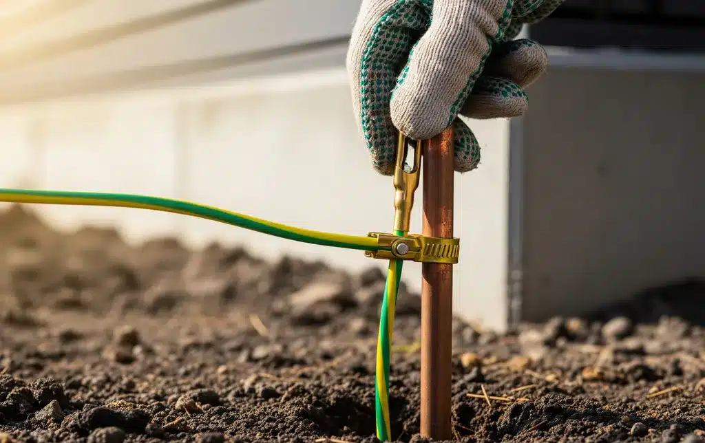 วิธีต่อสายกราวด์ ลงดิน