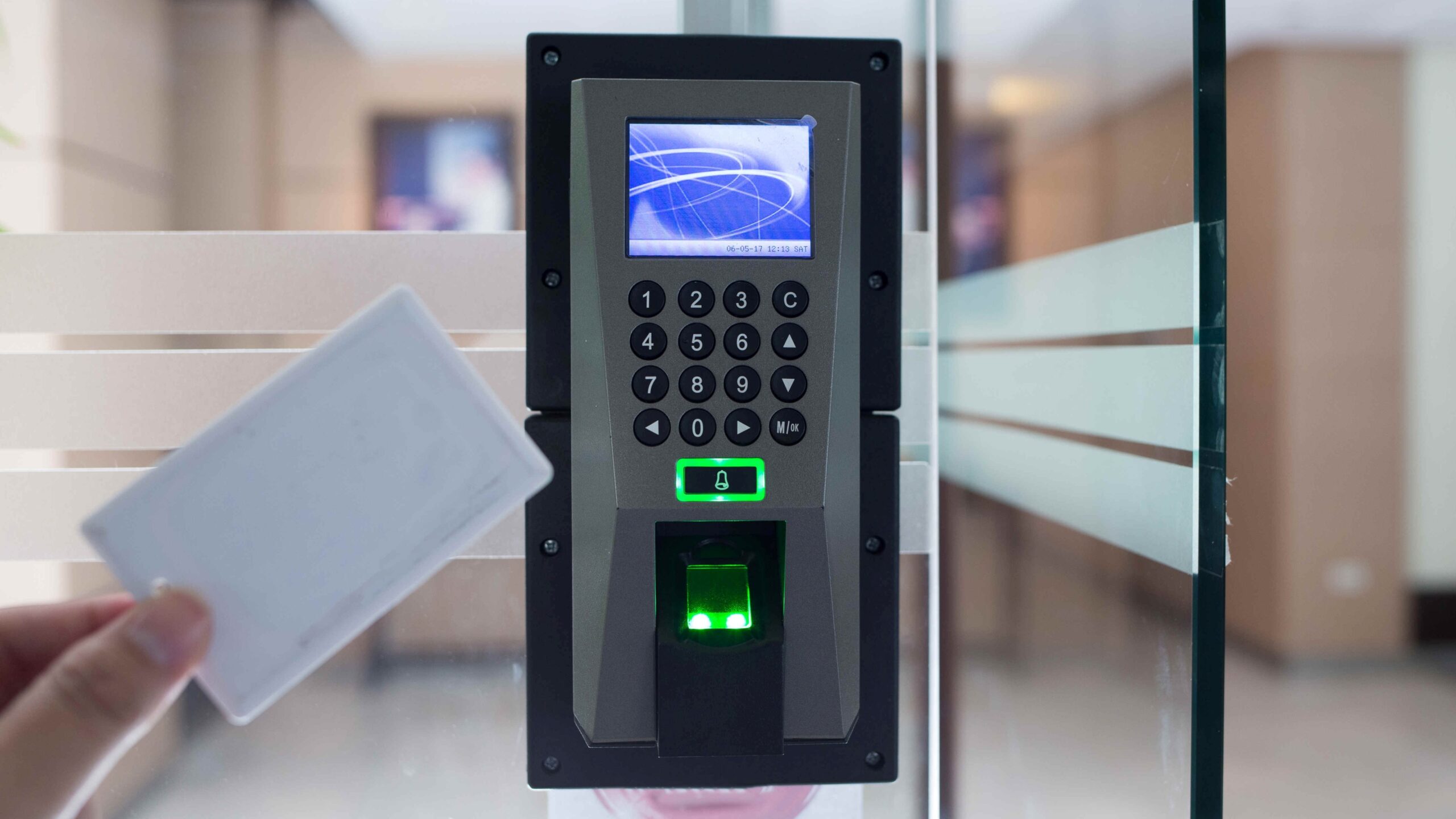 access control system with biometric fingerprint card reader scaled