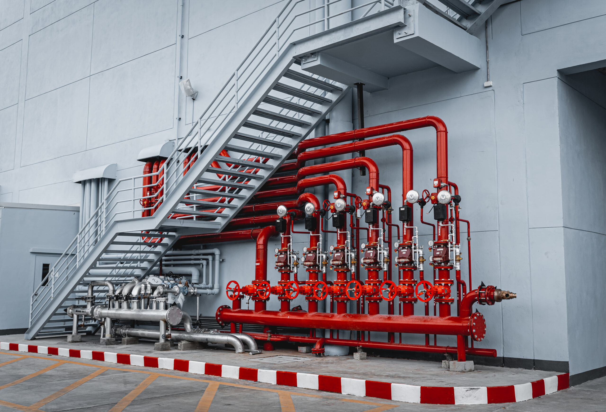 header pipes valve zone fire alarm control system industrial plants scaled